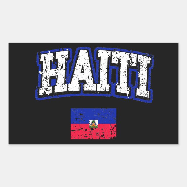 Haiti Flag Rectangular Sticker (Front)