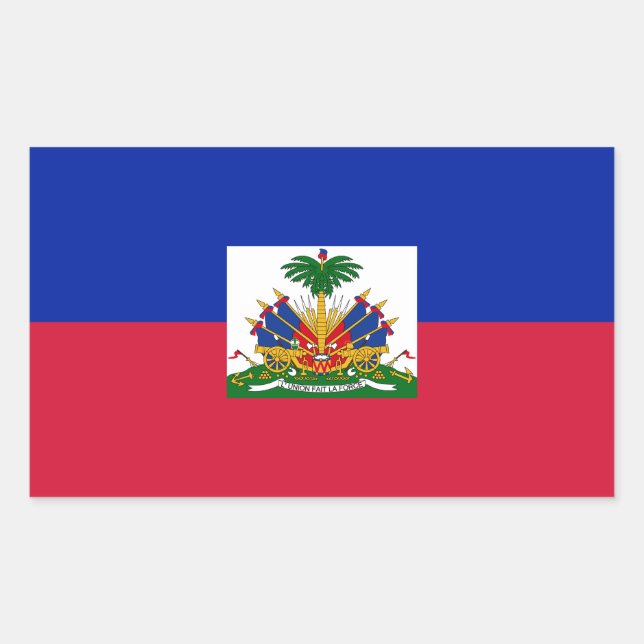 Haiti Flag Rectangular Sticker (Front)