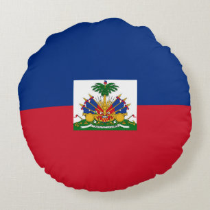 Haiti flag round cushion