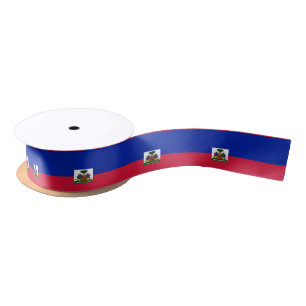 Haiti Flag Satin Ribbon