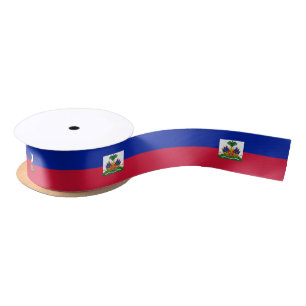 Haiti Flag Satin Ribbon