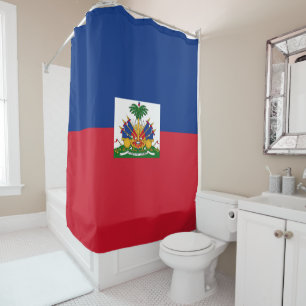 Haiti flag shower curtain