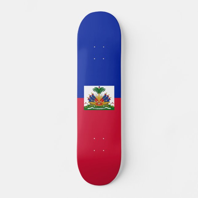 Haiti Flag Skateboard (Front)