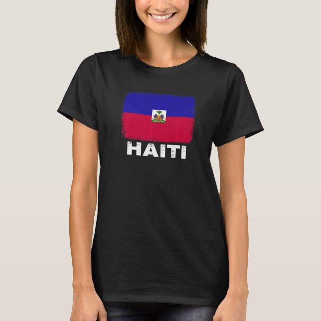 Haiti Flag  Support Haitian People Women Men T-Shirt (Front)