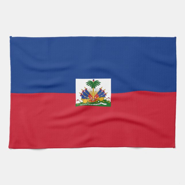 Haiti flag tea towel (Horizontal)