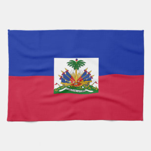 Haiti Flag Tea Towel