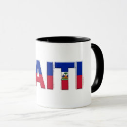 Haiti Flag Text | Caribbean Pride Design Mug