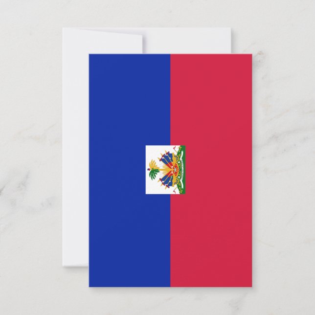 Haiti flag  thank you card (Front)