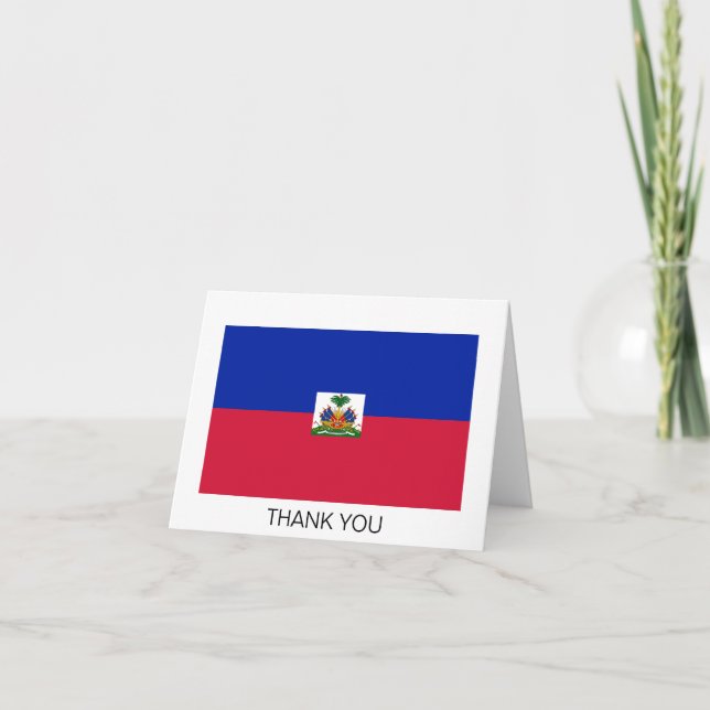 Haiti Flag Thank You Card (Front)
