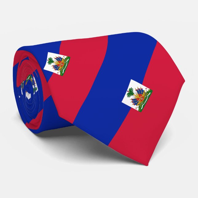Haiti Flag Tie (Rolled)