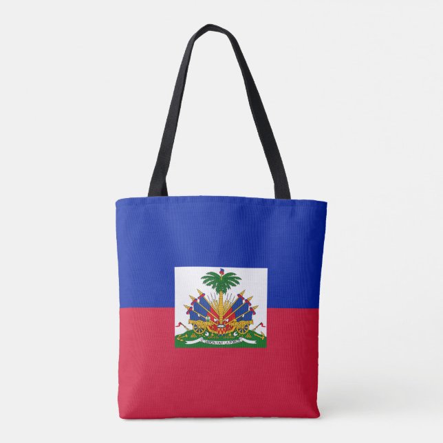 Haiti Flag Tote Bag (Back)