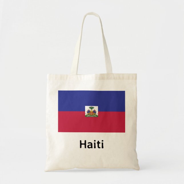Haiti Flag Tote Bag (Front)