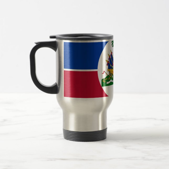 Haiti Flag Travel Mug (Left)