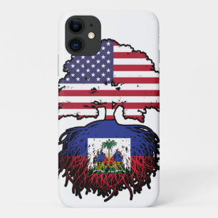 Haiti Haitian American USA Tree Roots Flag iPhone 11 Case