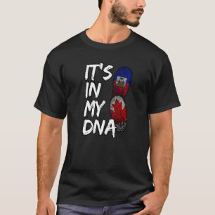 Haiti Haitian Canada Combo Mixed DNA Fingerprints T-Shirt