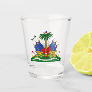 Haiti & Haitian coat of arms, flag / party Shot Glass