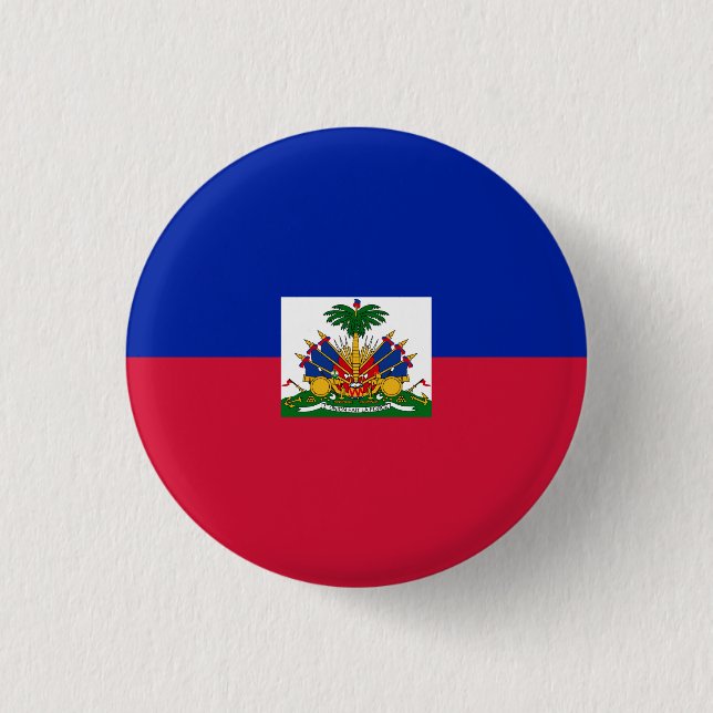 Haiti (Haitian) Flag 3 Cm Round Badge (Front)