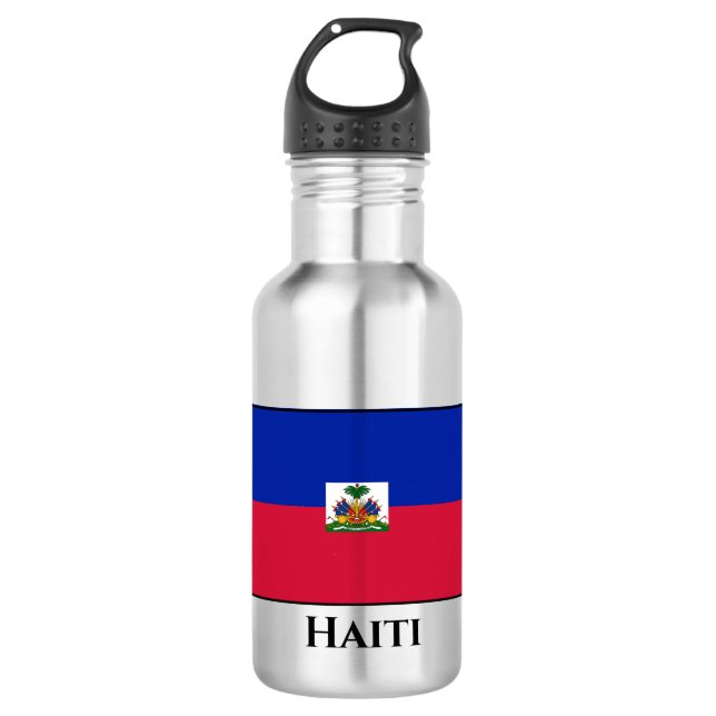 Haiti (Haitian) Flag 532 Ml Water Bottle (Front)