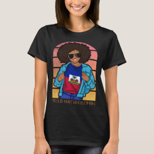 Haiti Haitian Flag Day Proud Woman Ayiti Girl  23 T-Shirt