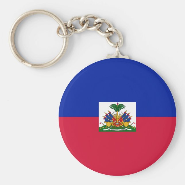 Haiti (Haitian) Flag Key Ring (Front)
