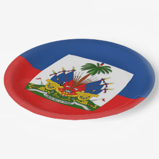 Haiti Haitian Flag Paper Plate
