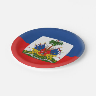 Haiti Haitian Flag Paper Plate
