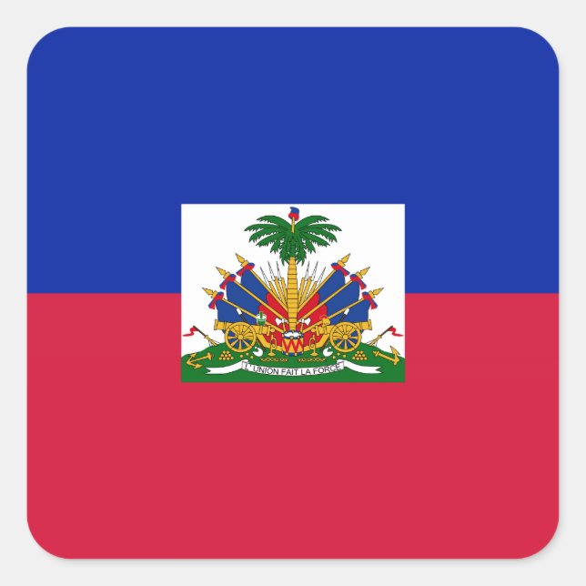 Haiti – Haitian Flag Square Sticker (Front)