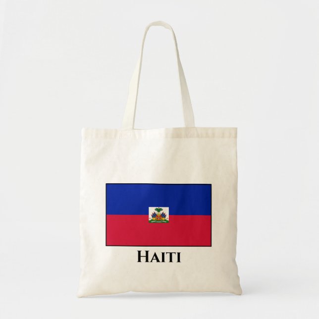 Haiti (Haitian) Flag Tote Bag (Front)