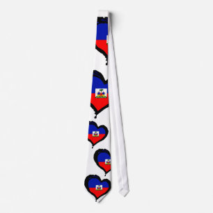 Haiti Heart Flag Tie