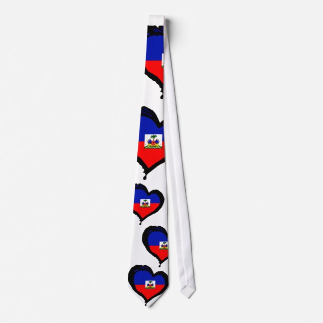 Haiti Heart Flag Tie (Front)