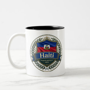 Haiti Heritage Crest Caribbean Pride Two-Tone Coffee Mug