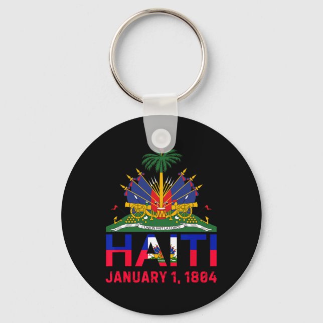 Haiti Island Cute Haiti Date Of Independence  Key Ring (Front)