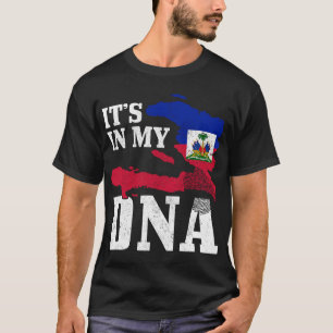 Haiti It_s In My DNA Fingerprint Haitian Flag Prid T-Shirt