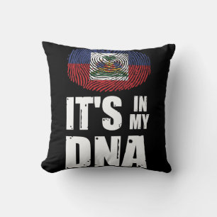 Haiti It's In My DNA Haitian Pride Fingerprint Cushion