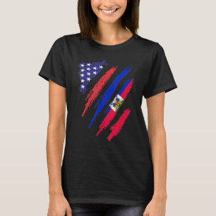 Haiti Jamaica Grown Flag USA Patriot Heritage Mont T-Shirt