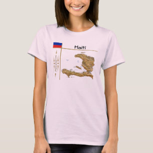 Haiti Map + Flag + Title T-Shirt