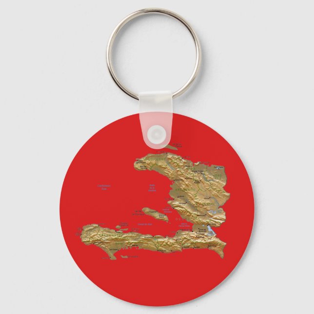 Haiti Map Keychain (Front)