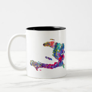 Haiti map Two-Tone coffee mug
