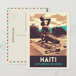 Haiti Marron inconnu statue Postcard