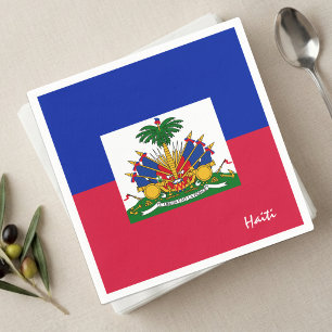 Haiti Napkins, Haitian Flag party /sport fans Napkin