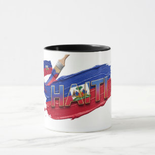 Haiti Paint Brush Design   Caribbean Pride Mug