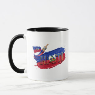 Haiti Paint Brush Design Caribbean Pride Mug