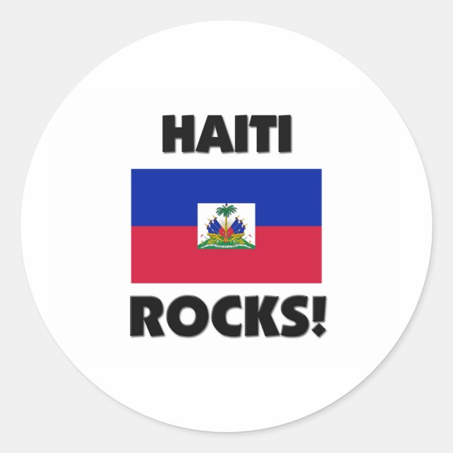 Haiti Rocks Classic Round Sticker (Front)