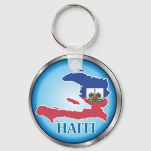 Haiti Round Button.ai Key Ring