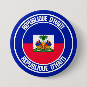 Haiti Round Emblem 7.5 Cm Round Badge