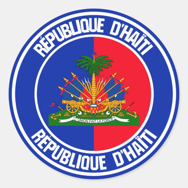 Haiti Round Emblem Classic Round Sticker (Front)