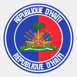 Haiti Round Emblem Classic Round Sticker