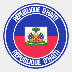 Haiti Round Emblem Classic Round Sticker