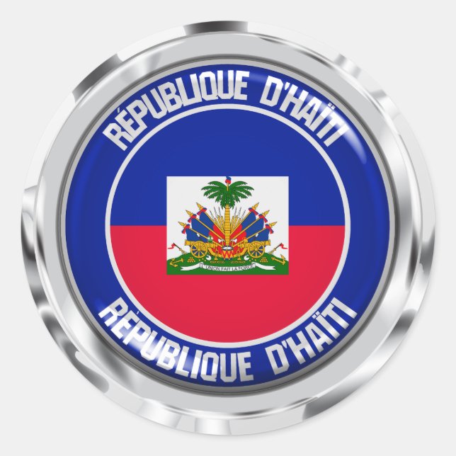 Haiti Round Emblem Classic Round Sticker (Front)