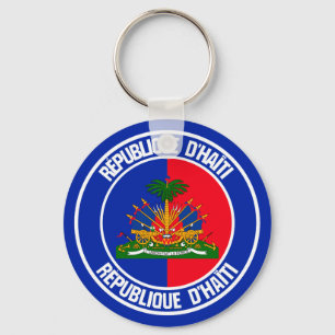 Haiti Round Emblem Key Ring